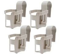 smartbies Swimming Pool Water Cup Holder - Set of 1/4 Drink Storage Shelves for Above-Ground Pools - Khaki - 4Pcs