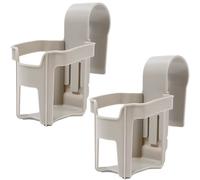 smartbies Swimming Pool Water Cup Holder - Set of 1/4 Drink Storage Shelves for Above-Ground Pools - Khaki - 2Pcs