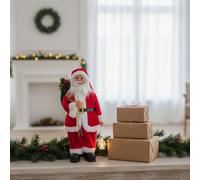 Smartbies Vintage Style Collectible Santa Figurines Set, 12-inch Standing Christmas Decorations, Suitable for Living Room & Varied Interiors, Perfect Smartbies Red 1 Pack