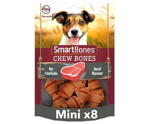 SmartBones Beef Bone Treat for Dogs - Pack of 8 - Mini