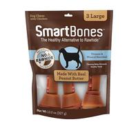 SmartBones Dog Chews, Treat Your Dog to Rawhide-Free Dog Bones, Made With Real Meat and Vegetables, 3 Large