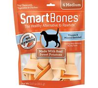 SmartBones Medium Chews With Real Sweet Potato 4 Count, Rawhide- Free Chews For Dogs