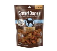 SmartBones Mini Chews With Real Peanut Butter 24 Count, Rawhide-FreeChews For Dogs (Packaging May Vary)