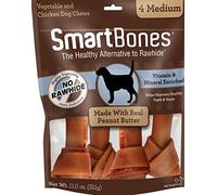 SmartBones Peanut Butter Dog Chew, Medium, 11.0 Oz, 4 pieces/pack