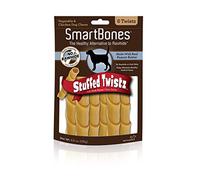 SmartBones Stuffed Twistz With Peanut Butter 6 Count, Rawhide-Free Chews For Dogs Stuffed With Pork Flavor