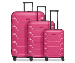 Smartbox Edition 01 4 wheels Suitcase set 3-piece with expansion pleat pink
