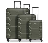 SMARTBOX Edition 01 Regular Item, olive, Kofferset (3-teilig) erweiterbar, Hard shell trolley with swivel castors