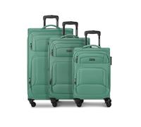 Smartbox Soft Luggage Suitcase Set 3 Pieces for Men and Women Lightweight & Sturdy Travel Trolleys, High-Quality Soft Case, 4 Wheels & Combination Lock Expandable with Expansion Pleats (Edition 04)