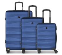 SMARTBOX Stammartikel Edition 03, dark blue, Medium, Large, Small, Hard shell trolley with swivel castors
