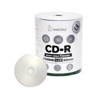 Smartbuy 100-disc 700mb/80min 52x CD-R Silver Inkjet Hub Printable Blank Recordable Media Disc