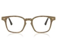 SmartBuy Collection Oh My Woodness! Lisbon Men's Glasses, Brown, Size 48