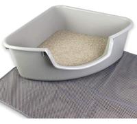 Smartcat Corner Cat Kitten Litter Tray Open Toilet Box Bowl Grey