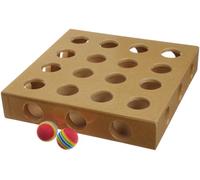 SmartCat P Prize Interactive Cat Puzzle Box | Wooden Puzzle Box, Treat Dispenser, Encourages Mental Stimulation, Interactive Play, Suitable for Indoor Cats