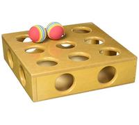 SmartCat Peek And Play Toy Box For Cats Mental Stimulation And Exercise | Interactive Wooden Treat Dispenser Puzzle Cat Toys For Indoor Activity | Catnip Promoting Relaxation and Reducing Stress Toys