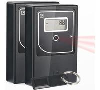 SmartCoounter Footfall Counter for Retail - People Counter Sensor, Wireless Infrared Door Counter for Business, Battery Operated Customer & Visitor Counter, Reset Key, Easy Install, Black