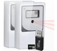 SmartCoounter Footfall Counter for Retail with Data - People Counter Sensor, Hourly & Daily Statistics, Wireless Door Counter for Business, Battery Visitor Counter, MicroSD Storage, White