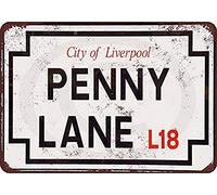 SmartCows Penny Lane Street Sign Vintage Look Reproduction Metal Sign 8 x 12