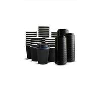 SmartCups 12oz Triple Wall Disposable Coffee Cups with Lids - Pack of 300 - Compostable, Leak-Proof & Insulated - Food Certified Hot Drink Takeaway Cups 12 OZ - Eco-Friendly Paper Cups 12 Ounce