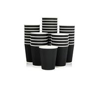 SmartCups 500 x 10oz Disposable Ripple Black Triple Walled Paper Black Cups 10 Ounce (for Tea, Coffee, Cappuccino Hot Drinks, Takeaway Ripple Disposable Paper Coffee Cups 10 oz / 300ml - Case of 500
