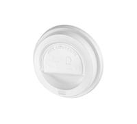 SmartCups White12oz Plastic Sip-Tough Lids For Paper Coffee Tea Cups, Disposable, Pack of 100 Lids for Paper Cups Ripple Coffee Cup Lids 100 Pack - 12oz, 16oz (345ml, 473ml) - White