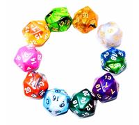 SmartDealsPro 10-Pack 20 Sided Dice D20 Polyhedral Dice for DND RPG MTG Table Game (Color 2)