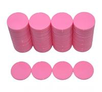 Smartdealspro 25mm Opaque Plastic Learning Counters Mini Poker Chips Games Tokens with Storage Box (Pink)