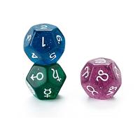 SmartDealsPro 3pcs Astrology Astrological Divination Zodiac Dice 12-Sided D12 for Constellation Tarot Cards Game Accessory (Color 1)