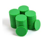 Smartdealspro Opaque Plastic Learning Counters Mini Poker Chips Games Tokens with Storage Box (Dark Green, 32mm(100pcs))