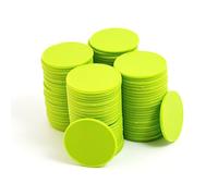 Smartdealspro Opaque Plastic Learning Counters Mini Poker Chips Games Tokens with Storage Box (Light Green, 32mm(100pcs))