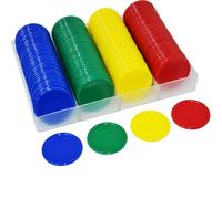 SmartDealsPro Set of 160 Opaque 38mm Plastic Counting Counters Poker Chips for Casino Card Games