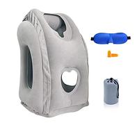 SmartDer Inflatable Travel Pillow, Airplane Pillow with Patented Valve Design, Travel Accessories with Neck and Head Support, Travel Pillows for Long Haul Flights, Cars, Buses, Trains, Office Napping