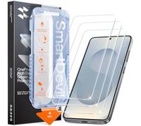 SMARTDEVIL [3 Pack for Samsung Galaxy S25/S24 Screen Protector, Finger Print Reader Compatible, Fast & Easy Installation, Clear 9H Tempered Glass Film, Alignment Frame [Dust-Free & Bubble-Free]