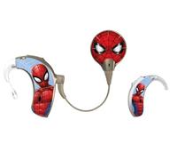 SmartEAR - Universal SmartEar Skins for Audio Processors - Licensed Disney Sticker Designs - Universal Fit - Easy Application - Marvel Spider-Man - Advanced Bionics Sky CI Marvel