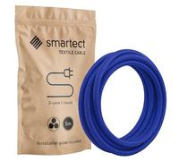 smartect Braided Cable, Navy Blue, 5 Metres 3 Core Electrical Cable (3 x 0.75mm²) Vintage Fabric Electrical Wire for your DIY project