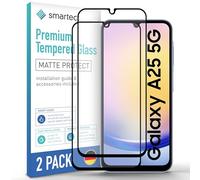 smartect Glass Screen Protector [2 Pieces, Full Screen, Matte] for Samsung Galaxy A25 5G / A15 4G und 5G, Anti Glare Protective Film Anti Scratch, Bubble Free, 9H Hardness, Ultra Resistant