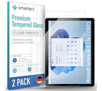 smartect Glass Screen Protector [2 Pieces, Ultra-Clear] for Microsoft Surface Go 3 / Go 2 (10,5 Zoll), HD Protective Film Anti Scratch, Bubble Free, 9H Hardness, Ultra Resistant
