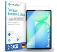smartect Glass Screen Protector [2 Pieces, Ultra-Clear] for Samsung Galaxy Tab S10 FE Plus 13.1", HD Protective Film Anti Scratch, Bubble Free, 9H Hardness, Ultra Resistant