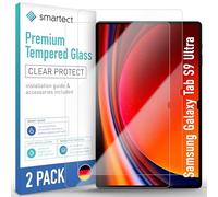 smartect Glass Screen Protector [2 Pieces, Ultra-Clear] for Samsung Galaxy Tab S10 Ultra / S9 Ultra, HD Protective Film Anti Scratch, Bubble Free, 9H Hardness, Ultra Resistant