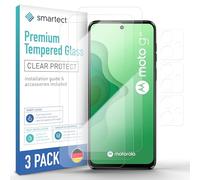 smartect Glass Screen Protector [3 + 3 Pieces, Ultra-Clear] for Motorola Moto G14, Display + Camera, HD Protective Film Anti Scratch, Bubble Free, 9H Hardness, Ultra Resistant