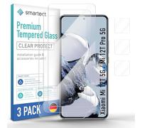 smartect Glass Screen Protector [3 + 3 Pieces, Ultra-Clear] for Xiaomi Mi 12T 5G / Mi 12T Pro 5G, Display + Camera, HD Protective Film Anti Scratch, Bubble Free, 9H Hardness, Ultra Resistant