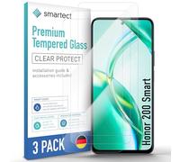 smartect Glass Screen Protector [3 Pieces, Ultra-Clear] for Honor 200 Smart, HD Protective Film Anti Scratch, Bubble Free, 9H Hardness, Ultra Resistant