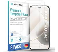 smartect Glass Screen Protector [3 Pieces, Ultra-Clear] for Honor 400 Lite 5G, HD Protective Film Anti Scratch, Bubble Free, 9H Hardness, Ultra Resistant