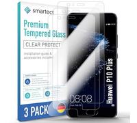 smartect Glass Screen Protector [3 Pieces, Ultra-Clear] for Huawei P10 Plus, HD Protective Film Anti Scratch, Bubble Free, 9H Hardness, Ultra Resistant