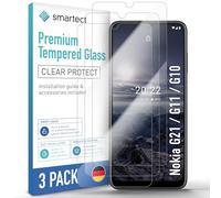 smartect Glass Screen Protector [3 Pieces, Ultra-Clear] for Nokia G21 / G11 / G10, HD Protective Film Anti Scratch, Bubble Free, 9H Hardness, Ultra Resistant