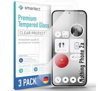 smartect Glass Screen Protector [3 Pieces, Ultra-Clear] for Nothing Phone 2a / 2a Plus, HD Protective Film Anti Scratch, Bubble Free, 9H Hardness, Ultra Resistant