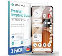 smartect Glass Screen Protector [3 Pieces, Ultra-Clear] for Nothing Phone (4a) Pro / (4a), HD Protective Film Anti Scratch, Bubble Free, 9H Hardness, Ultra Resistant