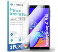 smartect Glass Screen Protector [3 Pieces, Ultra-Clear] for Samsung Galaxy A7 2018, HD Protective Film Anti Scratch, Bubble Free, 9H Hardness, Ultra Resistant