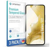smartect Glass Screen Protector [3 Pieces, Ultra-Clear] for Samsung Galaxy S22, HD Protective Film Anti Scratch, Bubble Free, 9H Hardness, Ultra Resistant