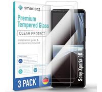 smartect Glass Screen Protector [3 Pieces, Ultra-Clear] for Sony Xperia 10 III, HD Protective Film Anti Scratch, Bubble Free, 9H Hardness, Ultra Resistant