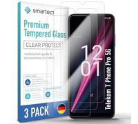 smartect Glass Screen Protector [3 Pieces, Ultra-Clear] for Telekom T Phone Pro 5G, HD Protective Film Anti Scratch, Bubble Free, 9H Hardness, Ultra Resistant
